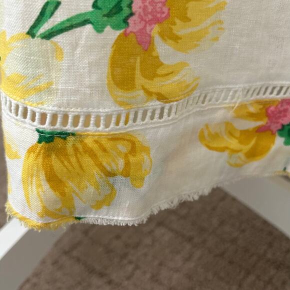 Charter Club NWT 100% linen pockets all over floral sleeveless mdii dress size L - Picture 4 of 8